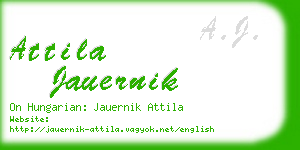 attila jauernik business card